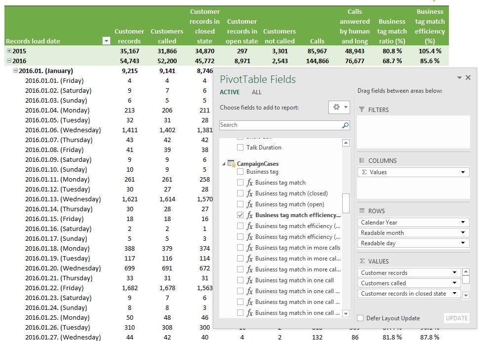 General Components Of An Excel Report Geomant Documentation