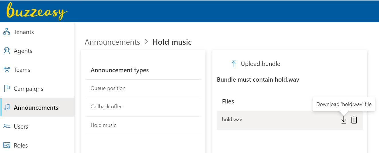 Image showing Hold music download process