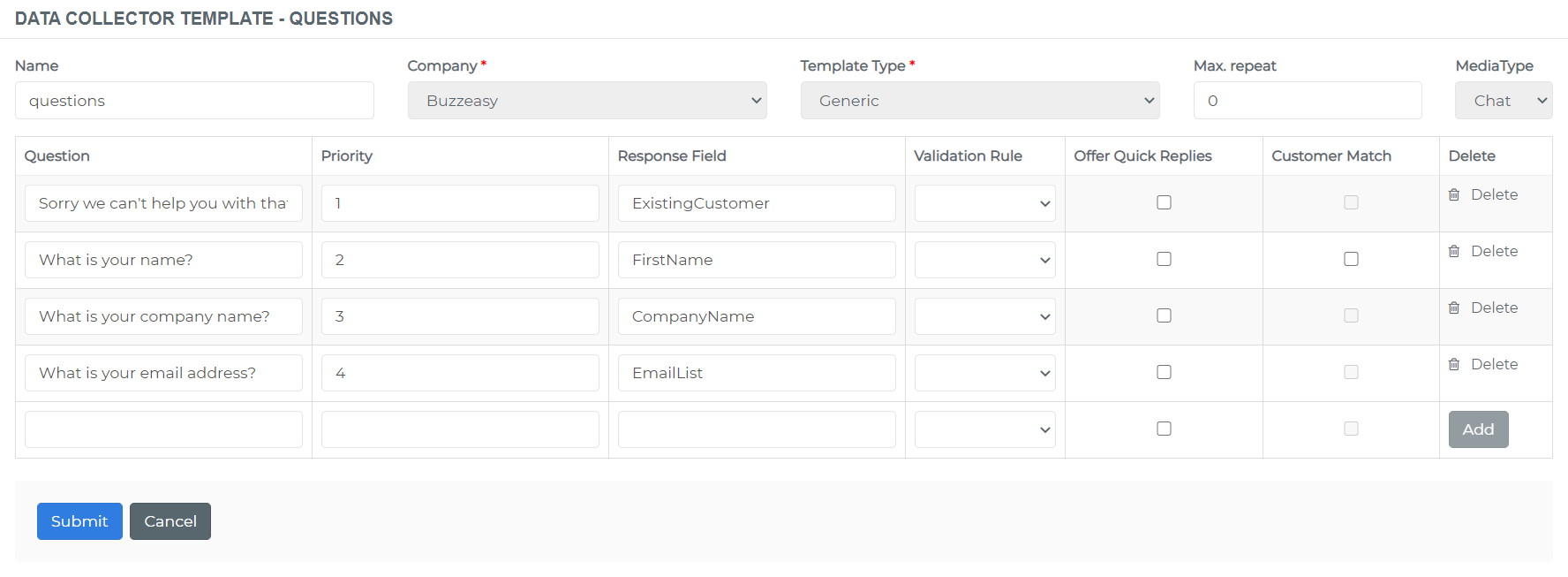 Data Collector Template