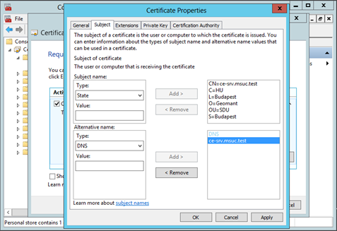 Certificate Enrollment Properties