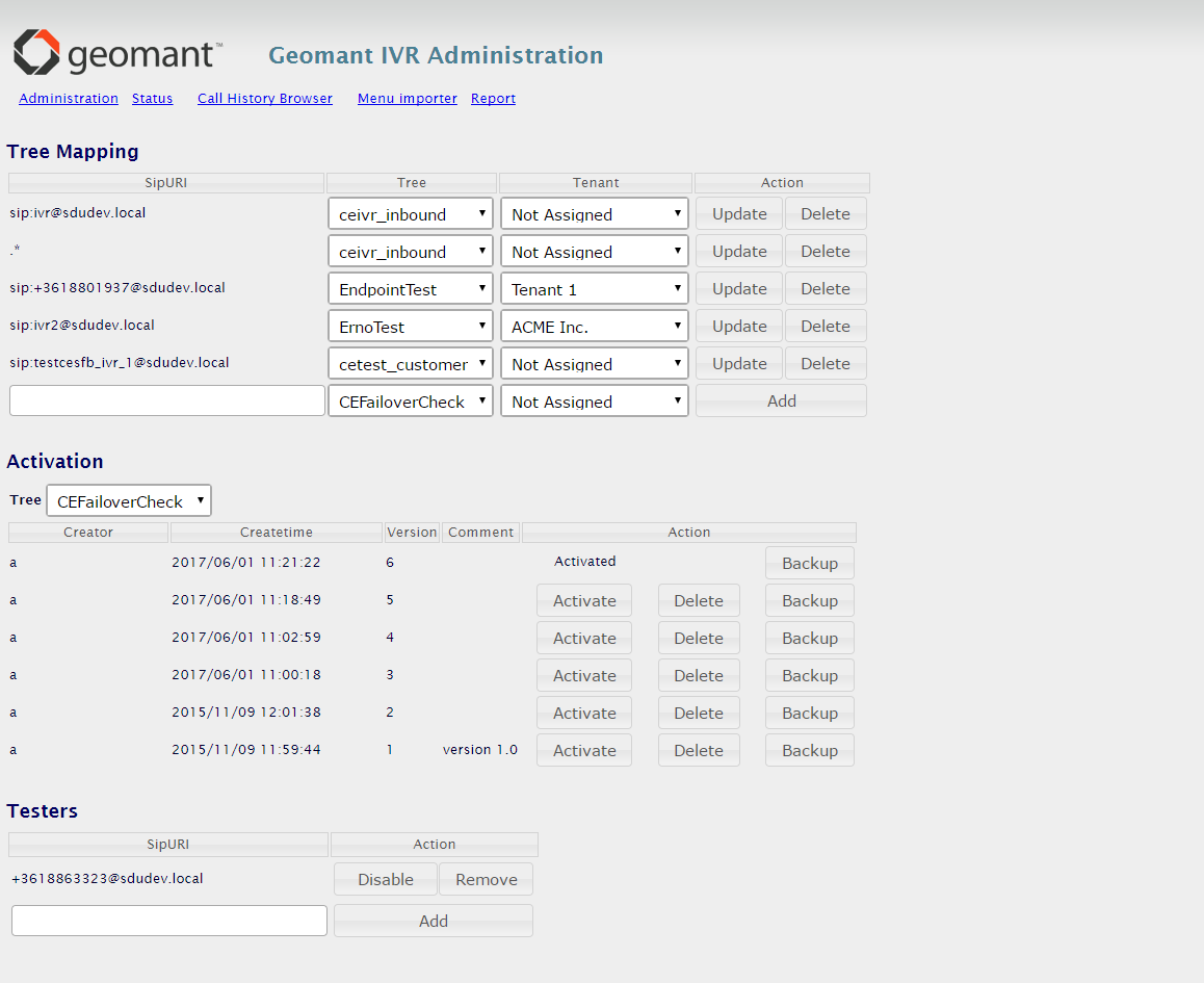 IVR Engine Administration overview